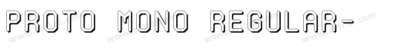 Proto Mono Regular字体转换